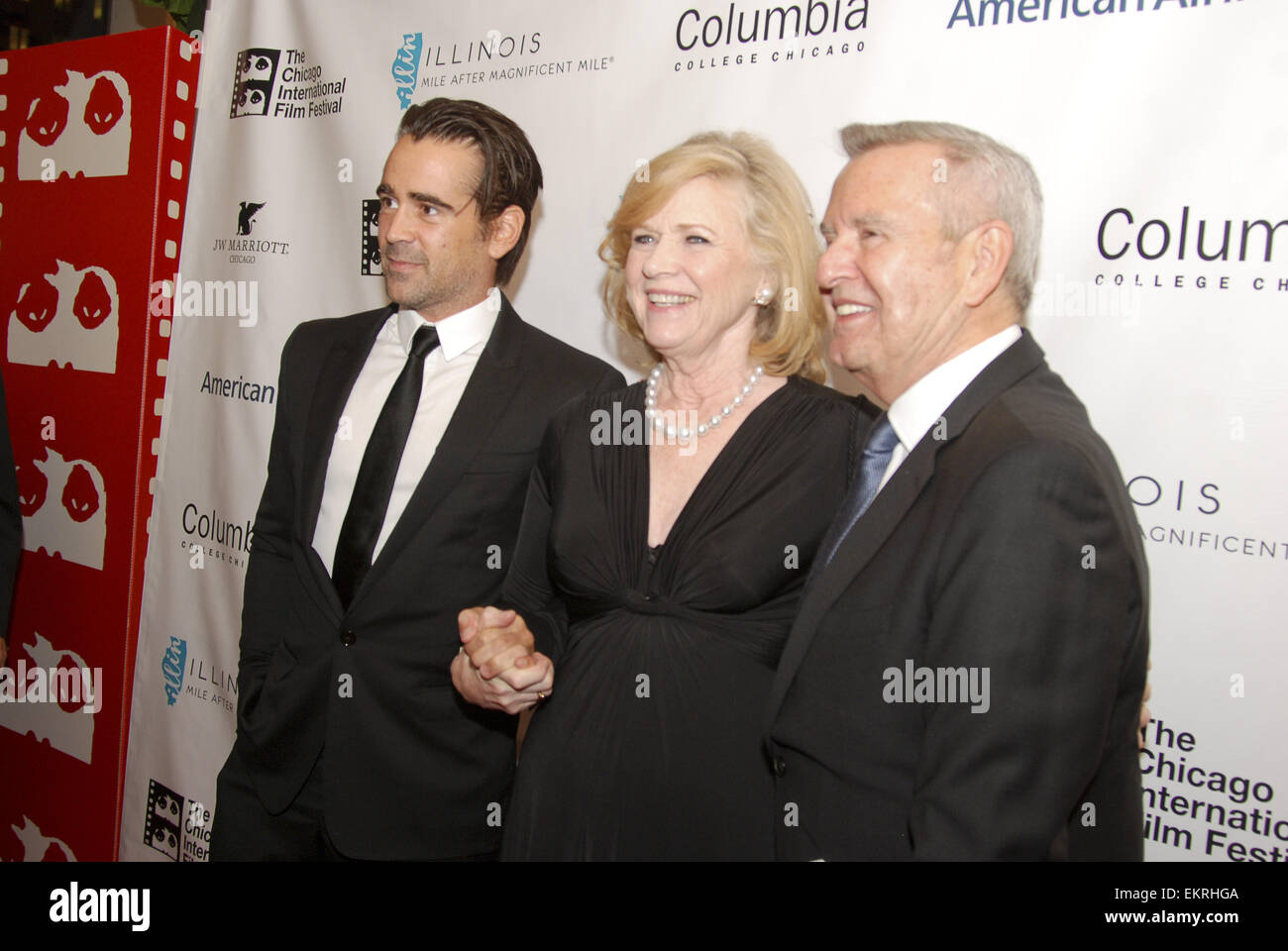 Der 50. Chicago International Film Festival Opening Night roten Teppich Zeremonie für den Film "Fräulein Julie" Harris Theater am 9. Oktober 2014 Featuring: Colin Farrell, Liv Ullman, Michael Kutza Where: Chicago, Illinois, USA bei: 9. Oktober 2014 Stockfoto