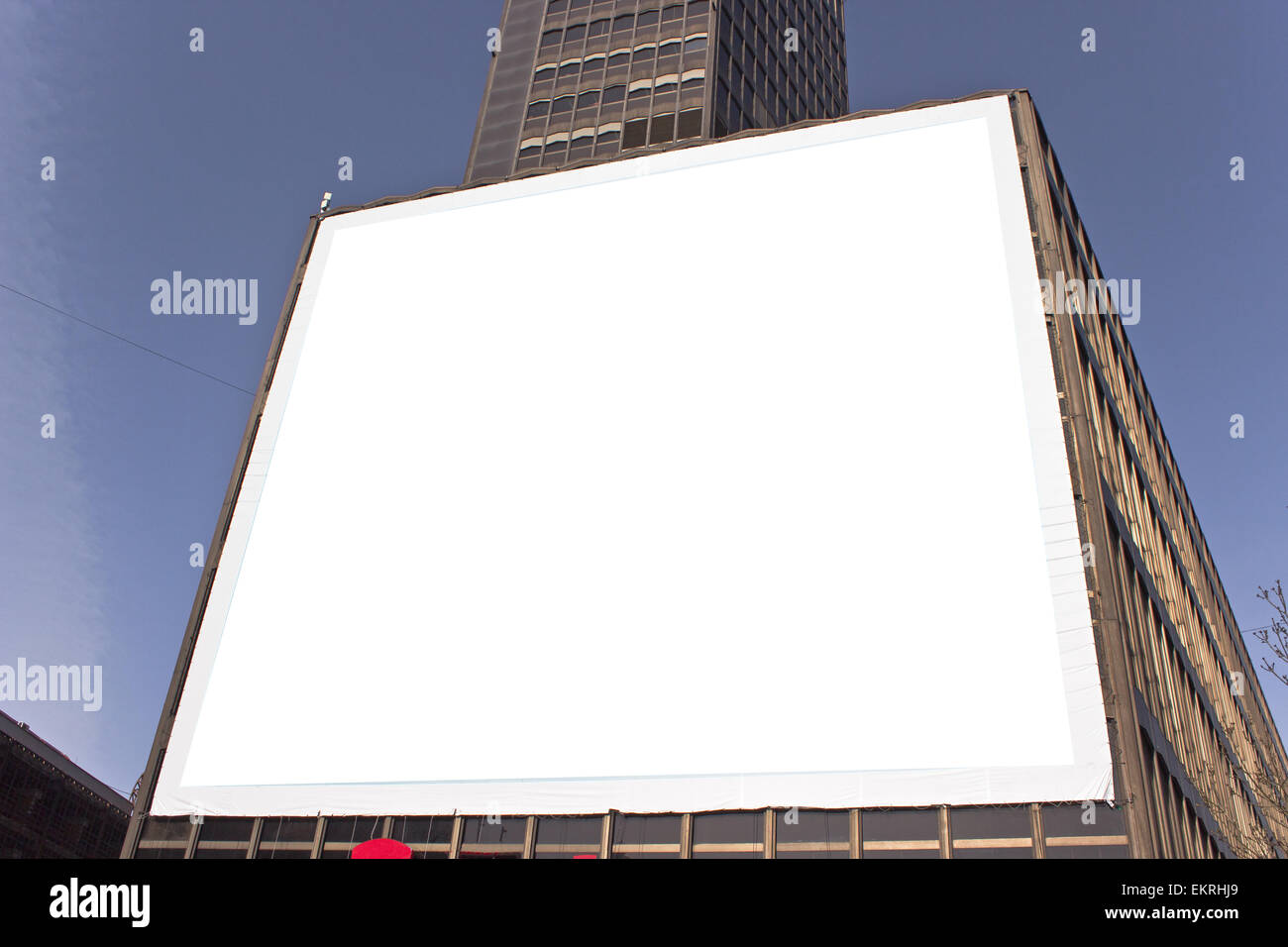 Große leere Billboard auf Gebäude Stockfoto