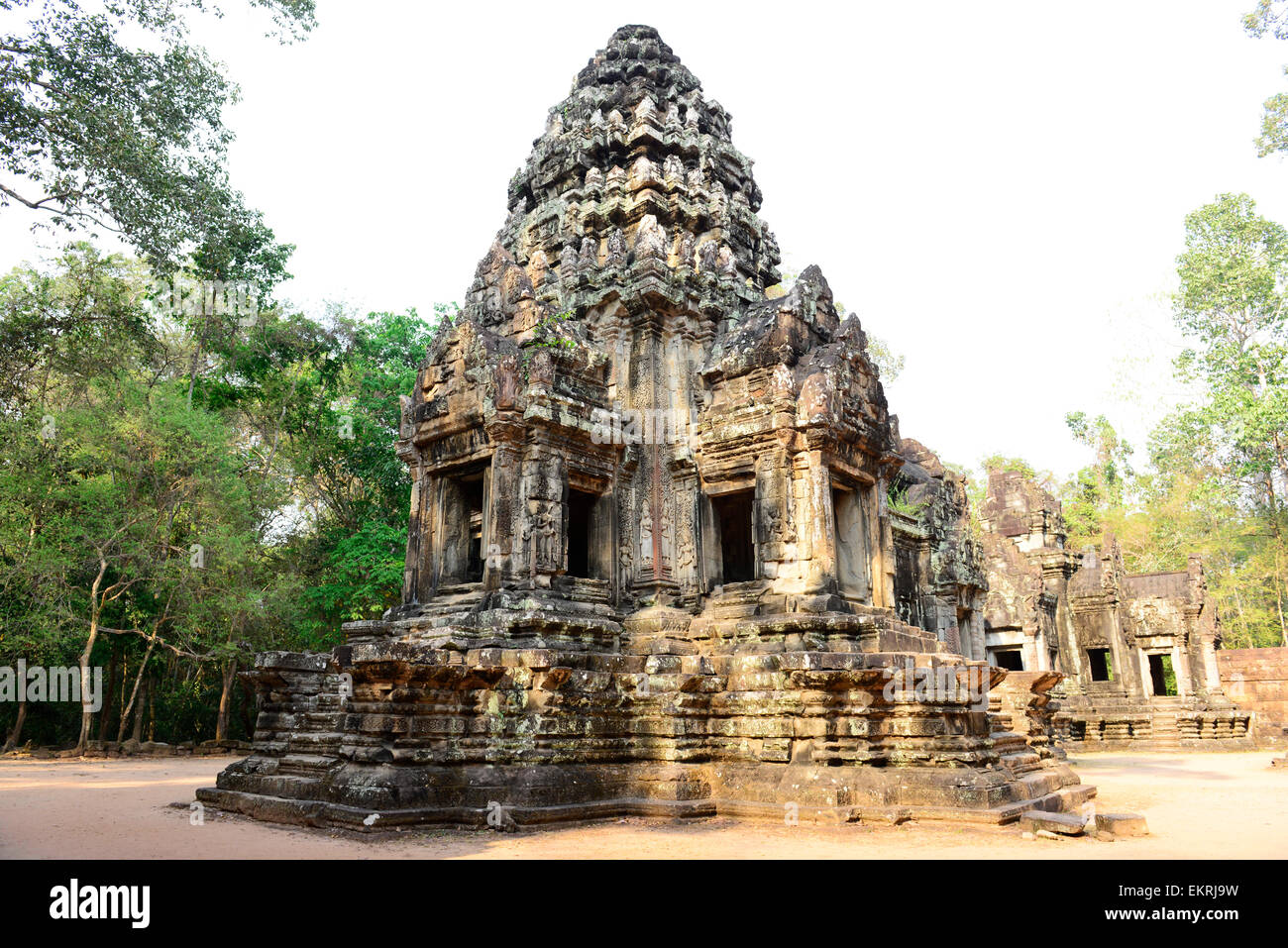 Alten Khmer-Tempel in der Tempelanlage Angkor Wat in Siem Reap, Kambodscha. Stockfoto