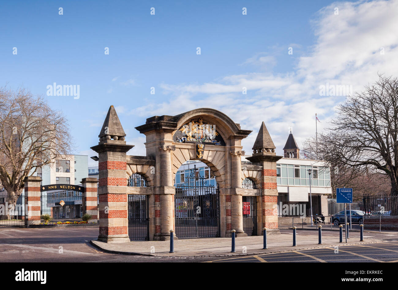 HMS Nelson, Portsmouth Naval Base. Stockfoto
