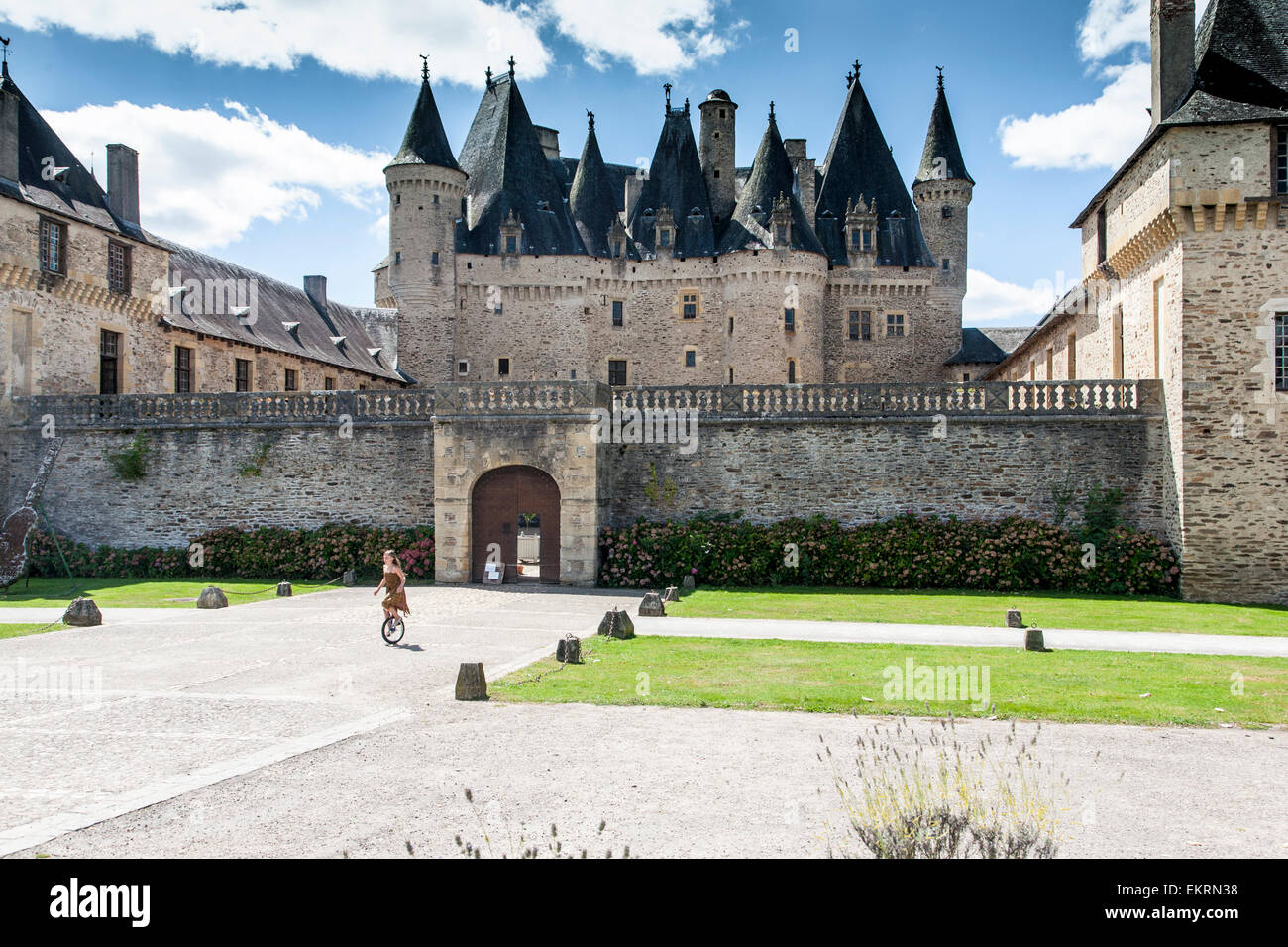 Schloss im Jumilhac-le-Grand Stockfoto