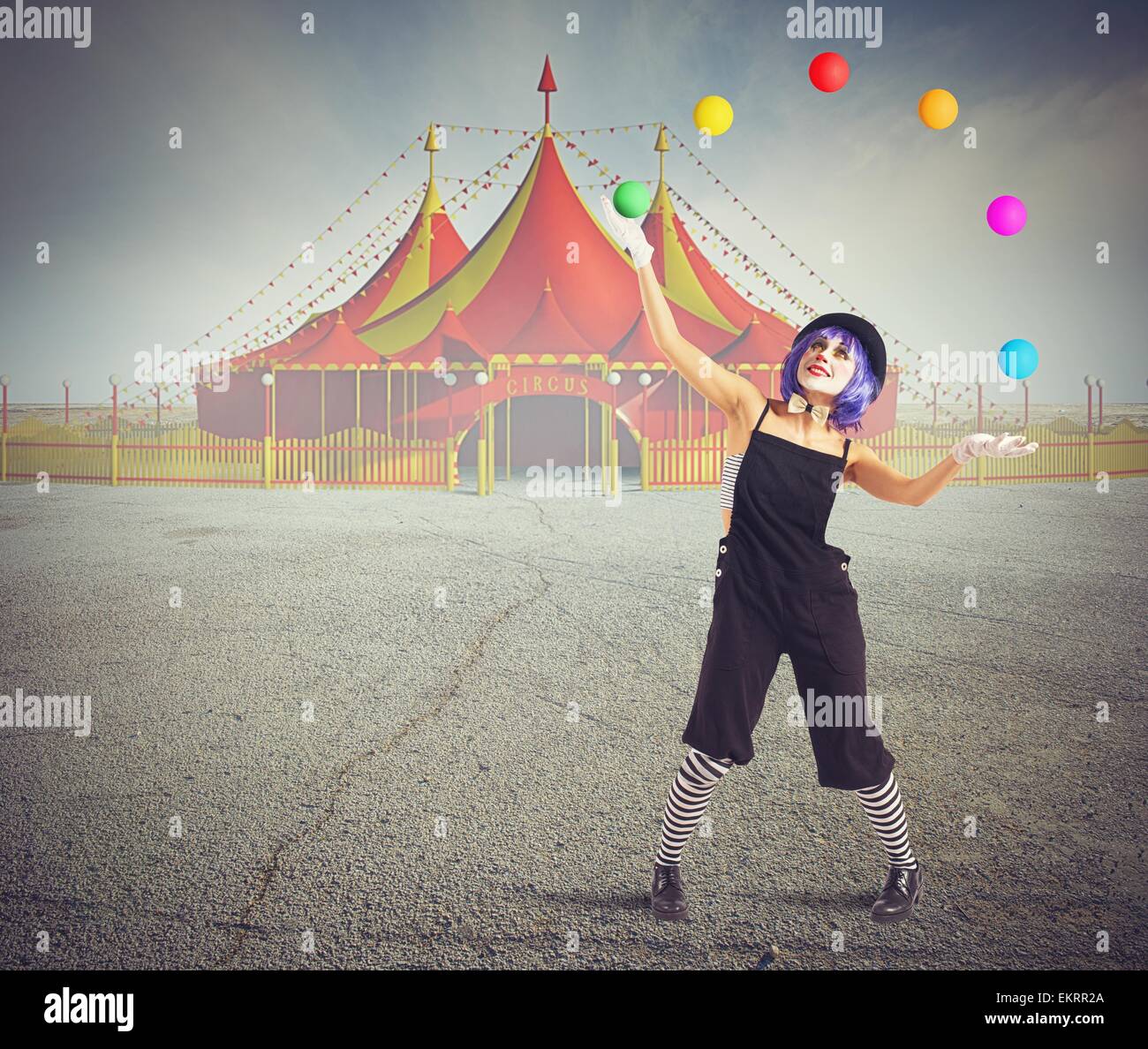 Jester clown Stockfoto