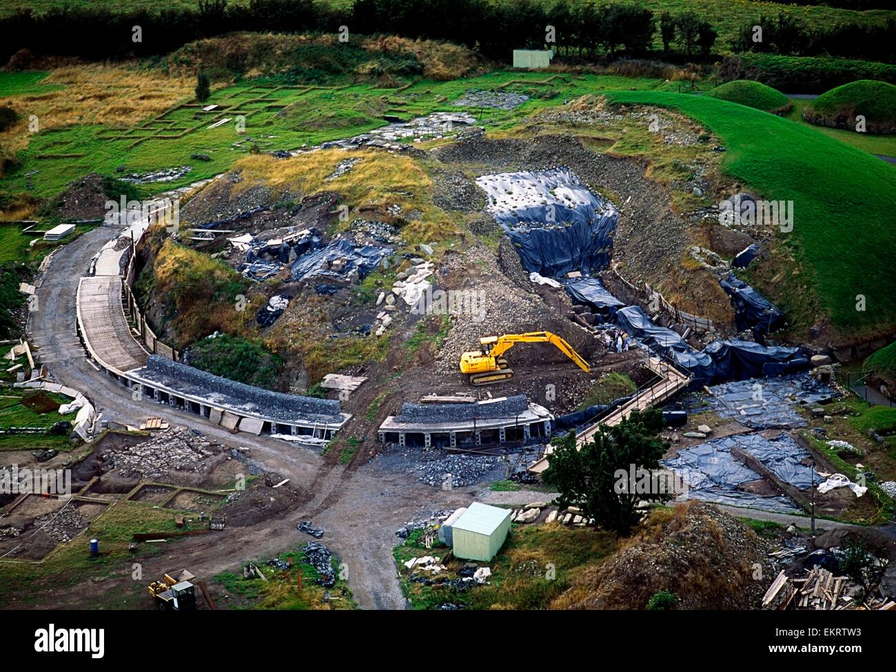 Keltische Archäologie, Ausgrabung von Newgrange, Co Meath Stockfoto