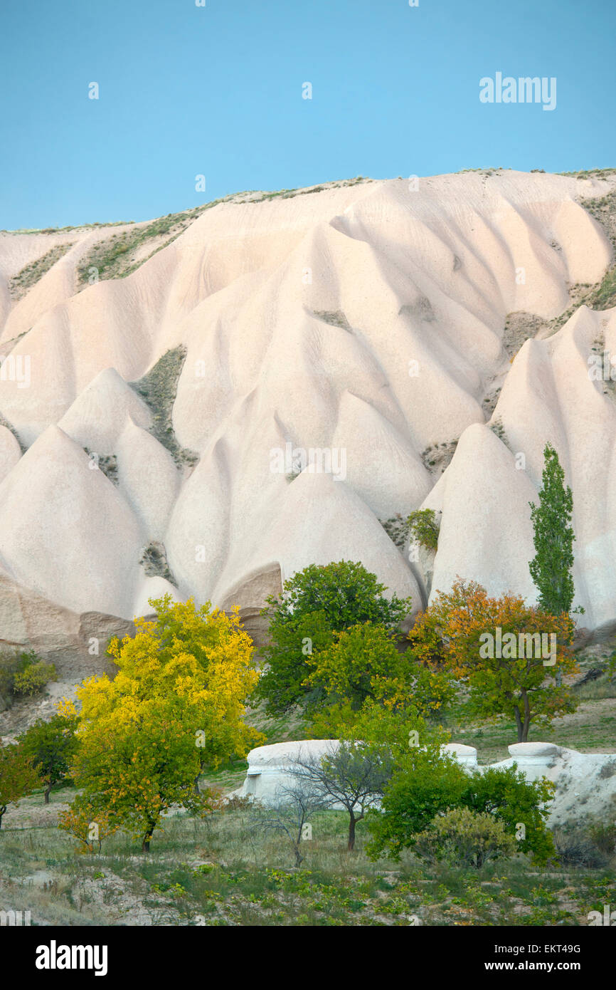 Türkei, Zentralanatolien, Kappadokien, Tal bei Uchisar, Stockfoto