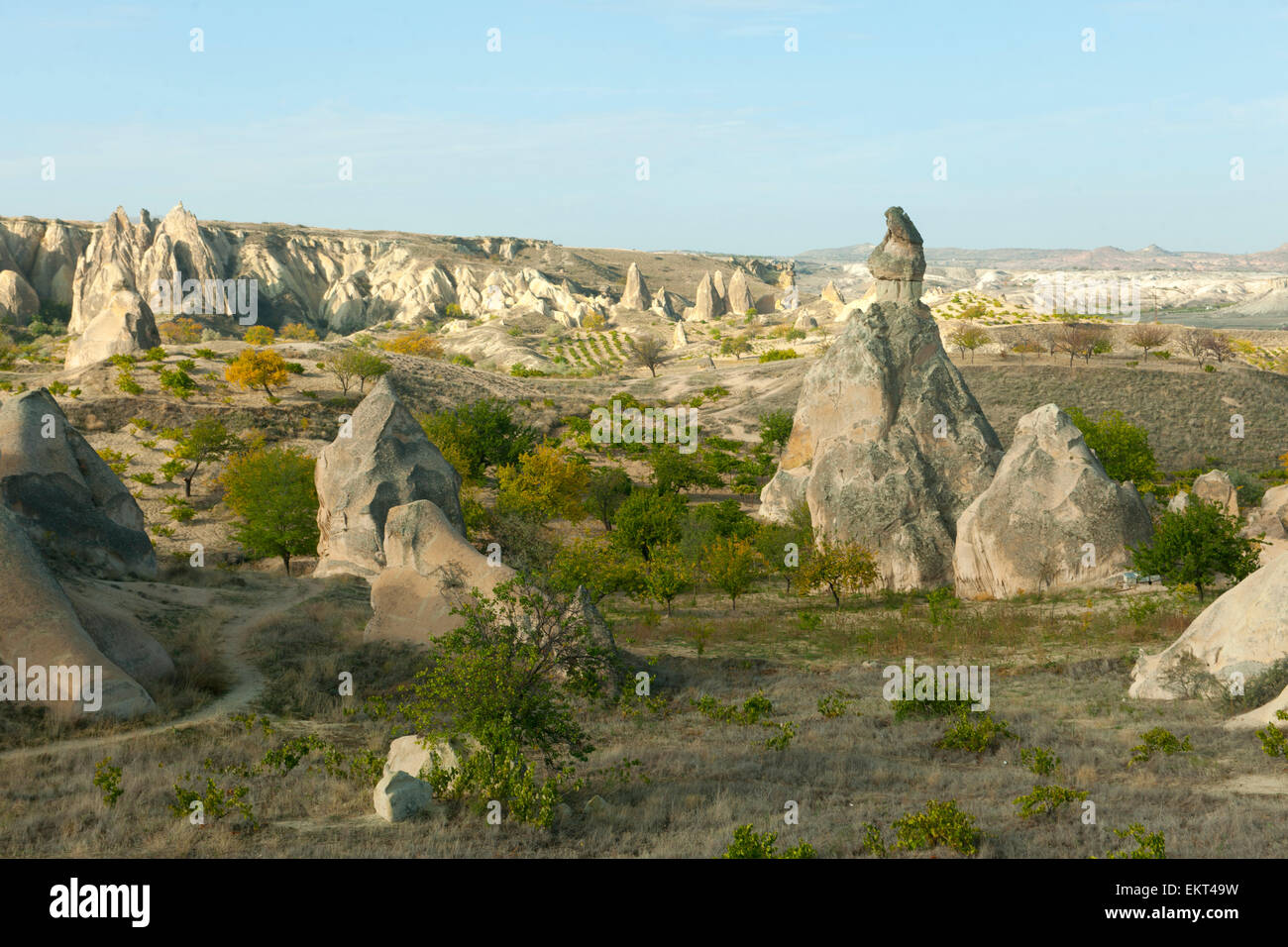 Ägypten, Zentralanatolien, Kappadokien, Landschaft eine der Strasse von Uchisar Nach Zelve Stockfoto