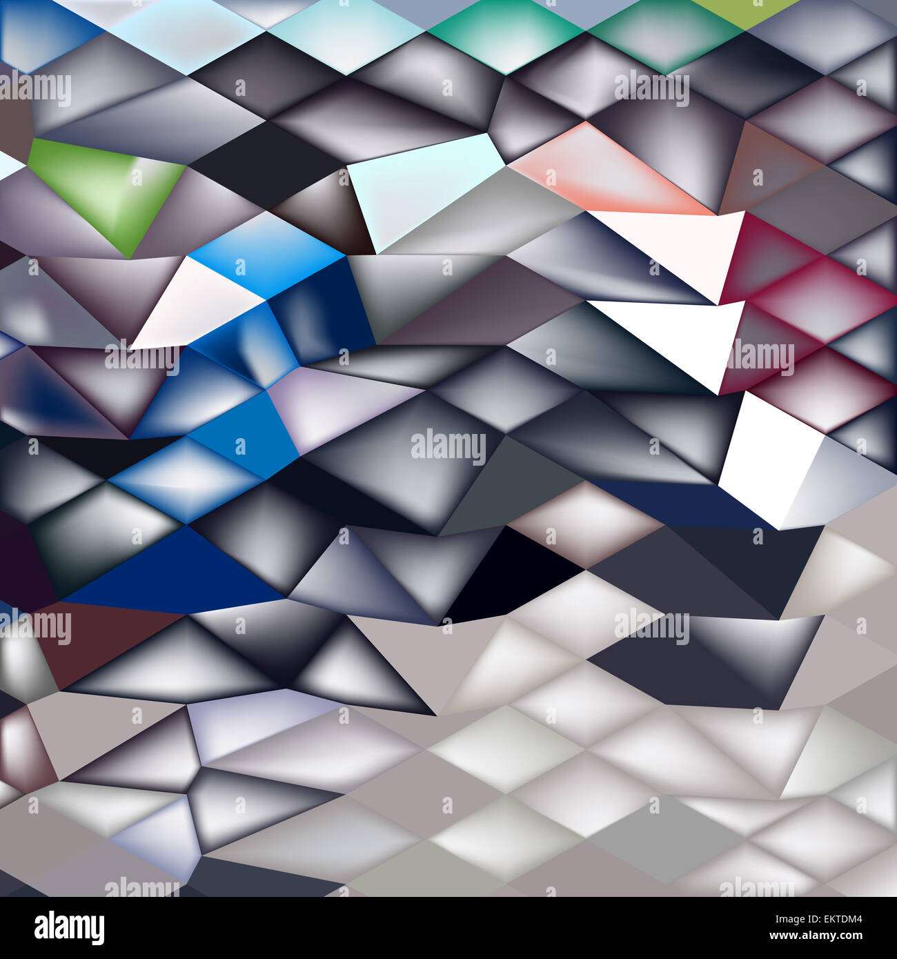 Niedrige Polygon Stil Illustration ein Jockey Pferderennen abstrakten Hintergrund. Stockfoto