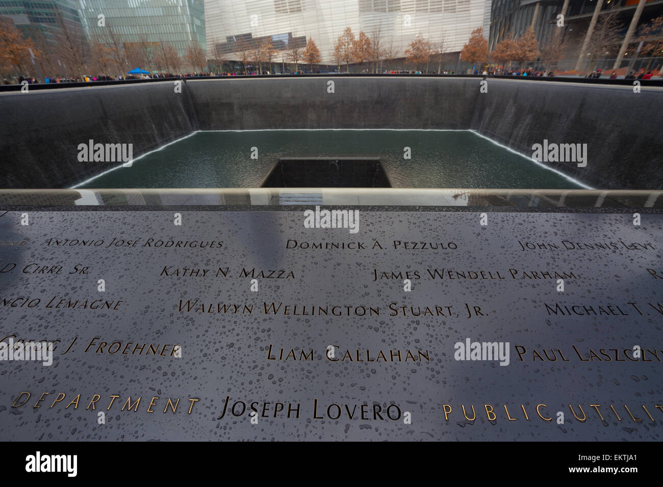 WTC Memorial Plaza, Manhattan, New York. Stockfoto