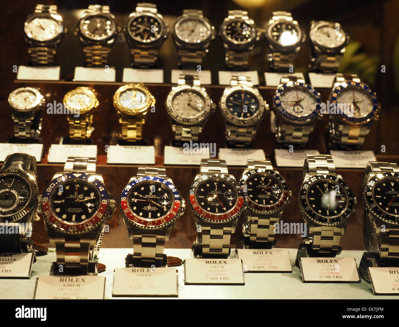 Rolex Shop Lugano Ticino Switzerland Stockfotos und -bilder Kaufen - Alamy