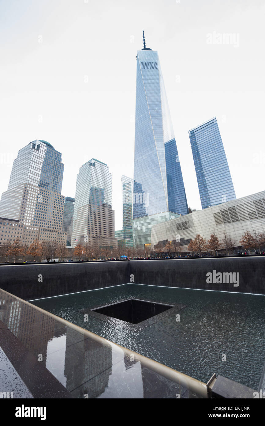 WTC Memorial Plaza, Manhattan, New York. Stockfoto