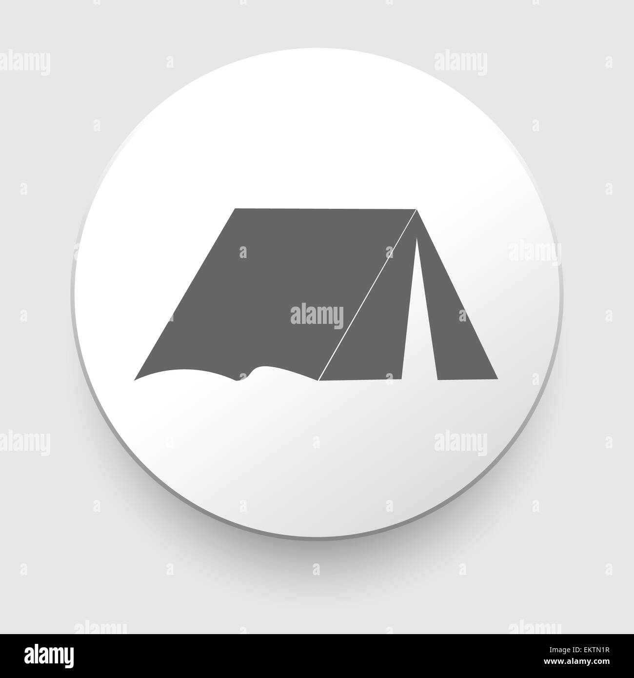 Tourist-Zelt. Einzelnes Symbol. Vektor-illustration Stockfoto