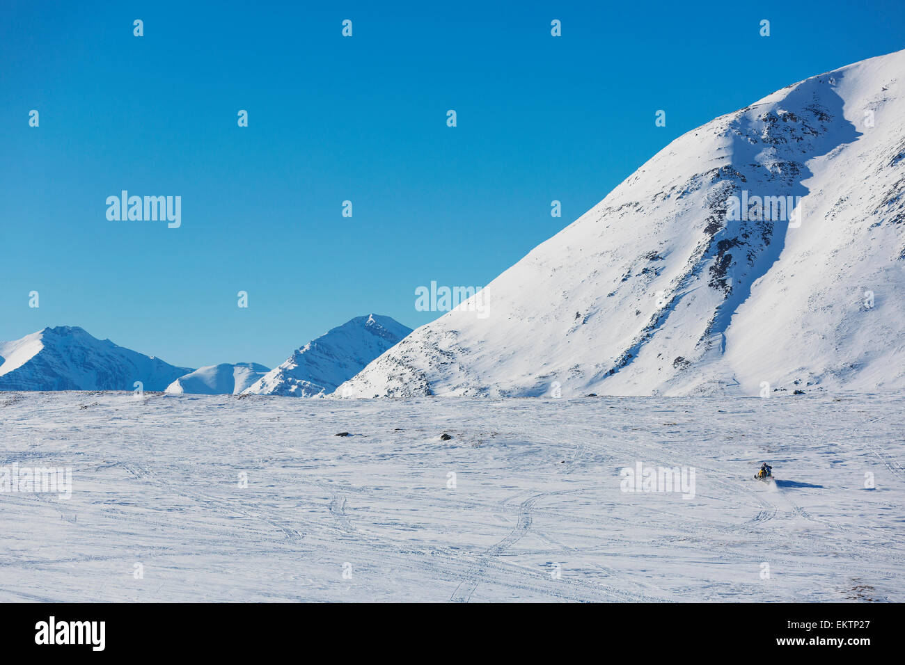Alaska, Berg, Motorschlitten, Brooks Range Stockfoto