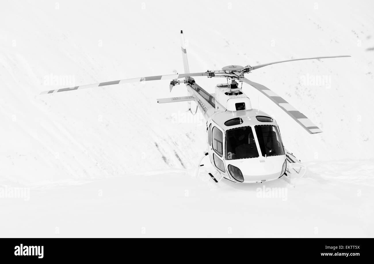 Hubschrauber Rundflug-Tour auf einem Gletscher über Haines, südöstlichen Alaska Stockfoto