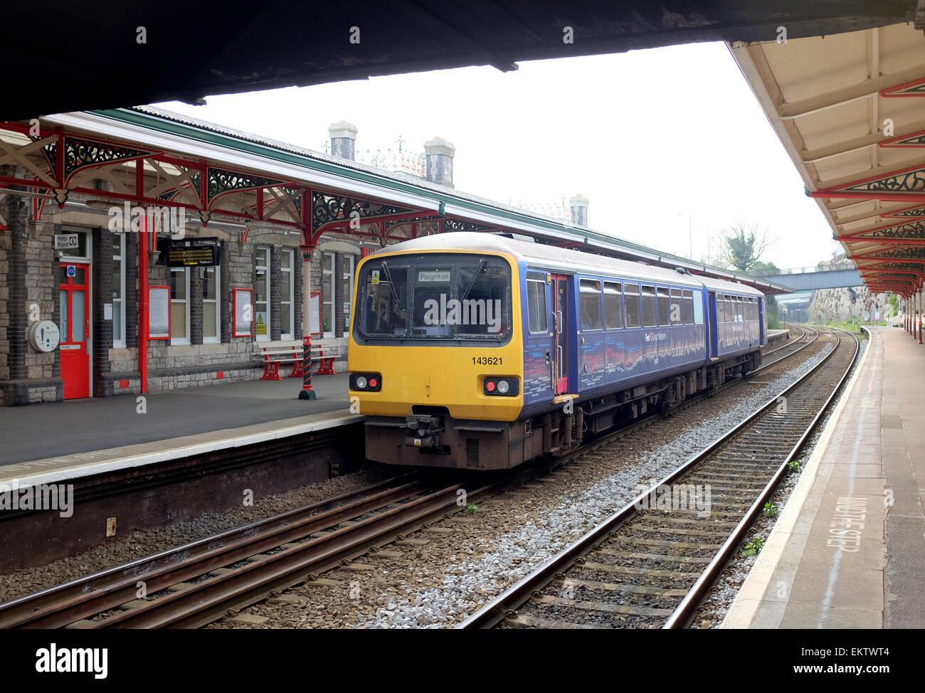 Teignmouth Railway Station Devon Stockfoto