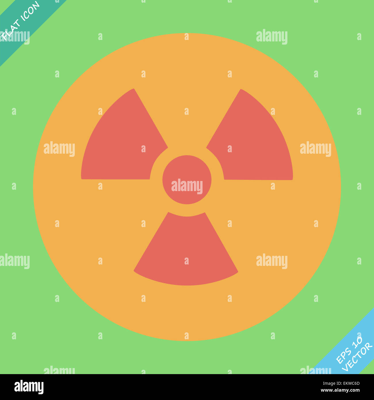 Nukleare Zeichen der Gefahr der Strahlung Stockfoto