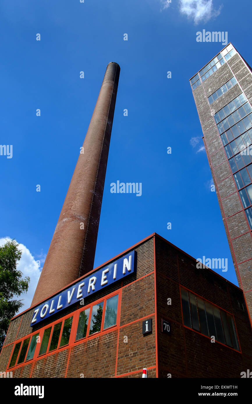 Zollverein Coal Mine Industrial Complex (Deutsch Zeche Zollverein) ist eine große Industriebrache in der Stadt Essen Stockfoto