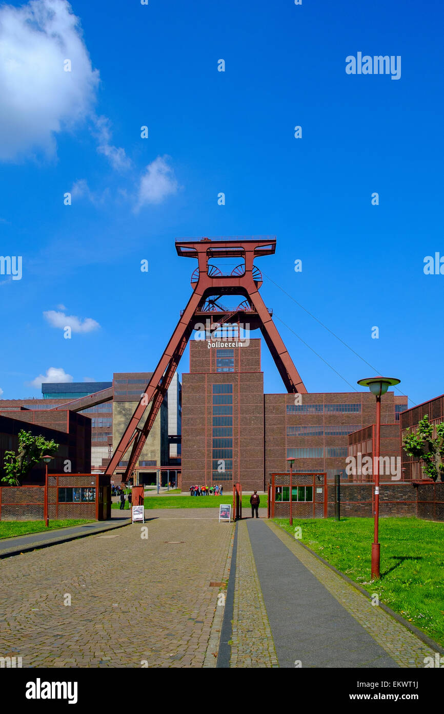 Zollverein Coal Mine Industrial Complex (Deutsch Zeche Zollverein) ist eine große Industriebrache in der Stadt Essen Stockfoto