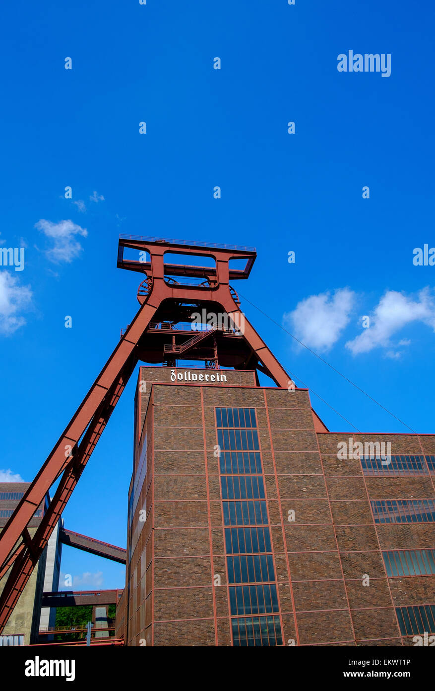 Zollverein Coal Mine Industrial Complex (Deutsch Zeche Zollverein) ist eine große Industriebrache in der Stadt Essen Stockfoto