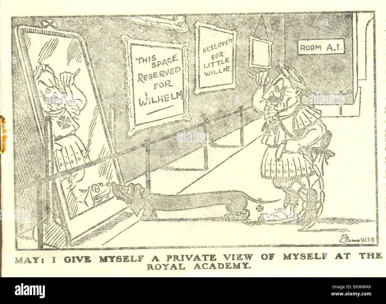 Illustration für Mai aus der Kaiser Kalendar für 1915 oder The Dizzy Dream von dementen Willie Stockfoto