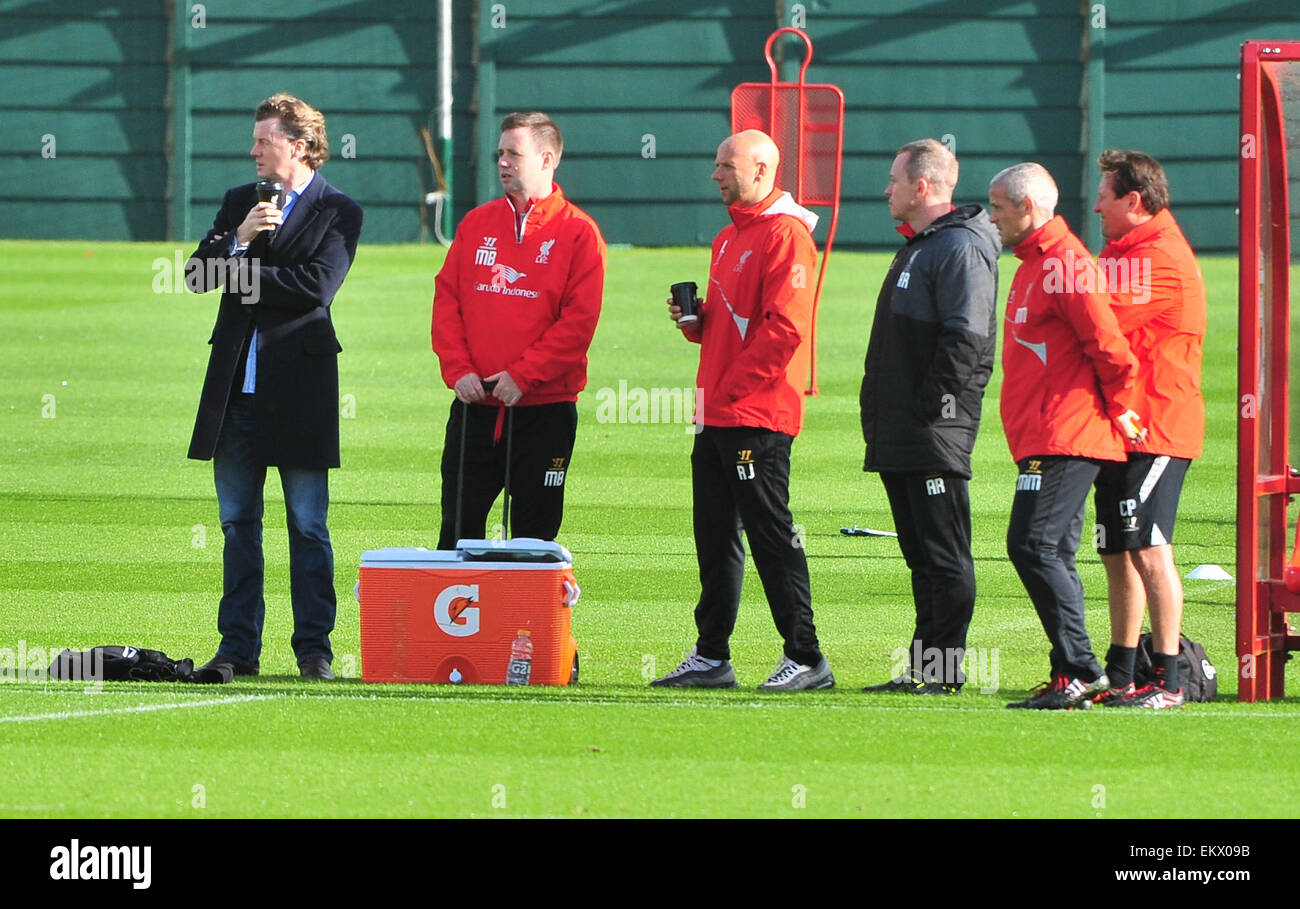 Liverpool F.C. Spieler trainieren in Melwood während der Länderspielpause.  Mitwirkende: Steve McManaman Where: Liverpool, Vereinigtes Königreich bei: 10. Oktober 2014 Stockfoto