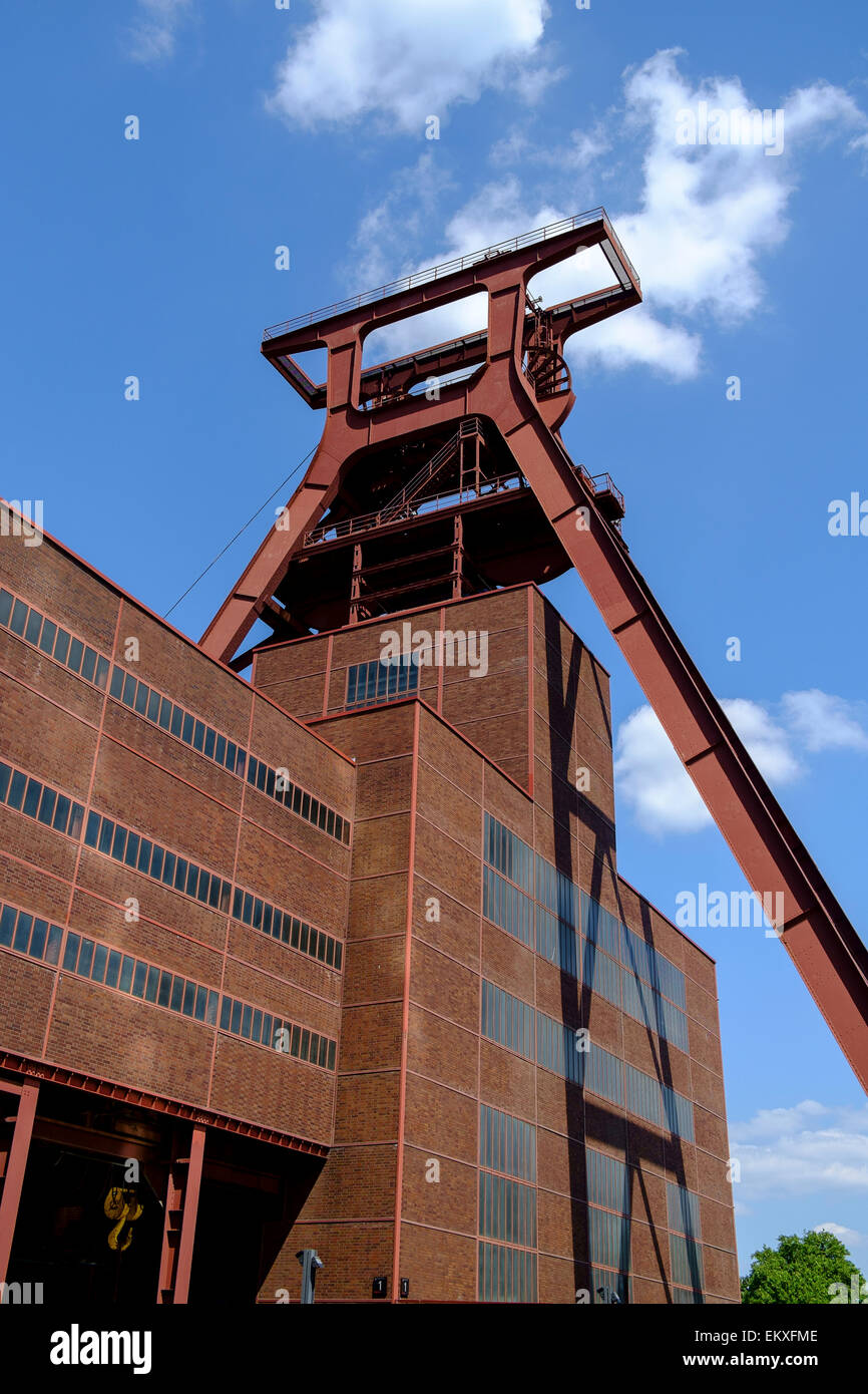 Zollverein Coal Mine Industrial Complex (Deutsch Zeche Zollverein) ist eine große Industriebrache in der Stadt Essen Stockfoto