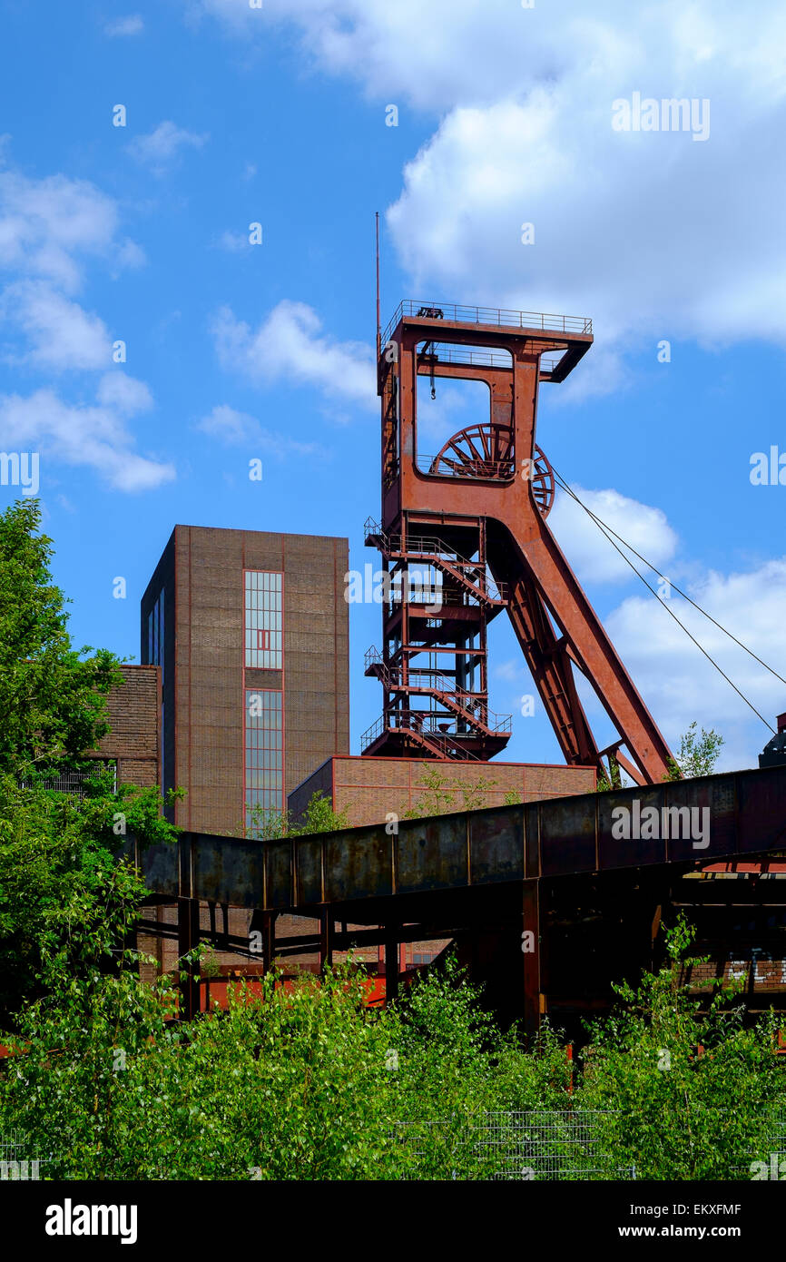Zollverein Coal Mine Industrial Complex (Deutsch Zeche Zollverein) ist eine große Industriebrache in der Stadt Essen Stockfoto