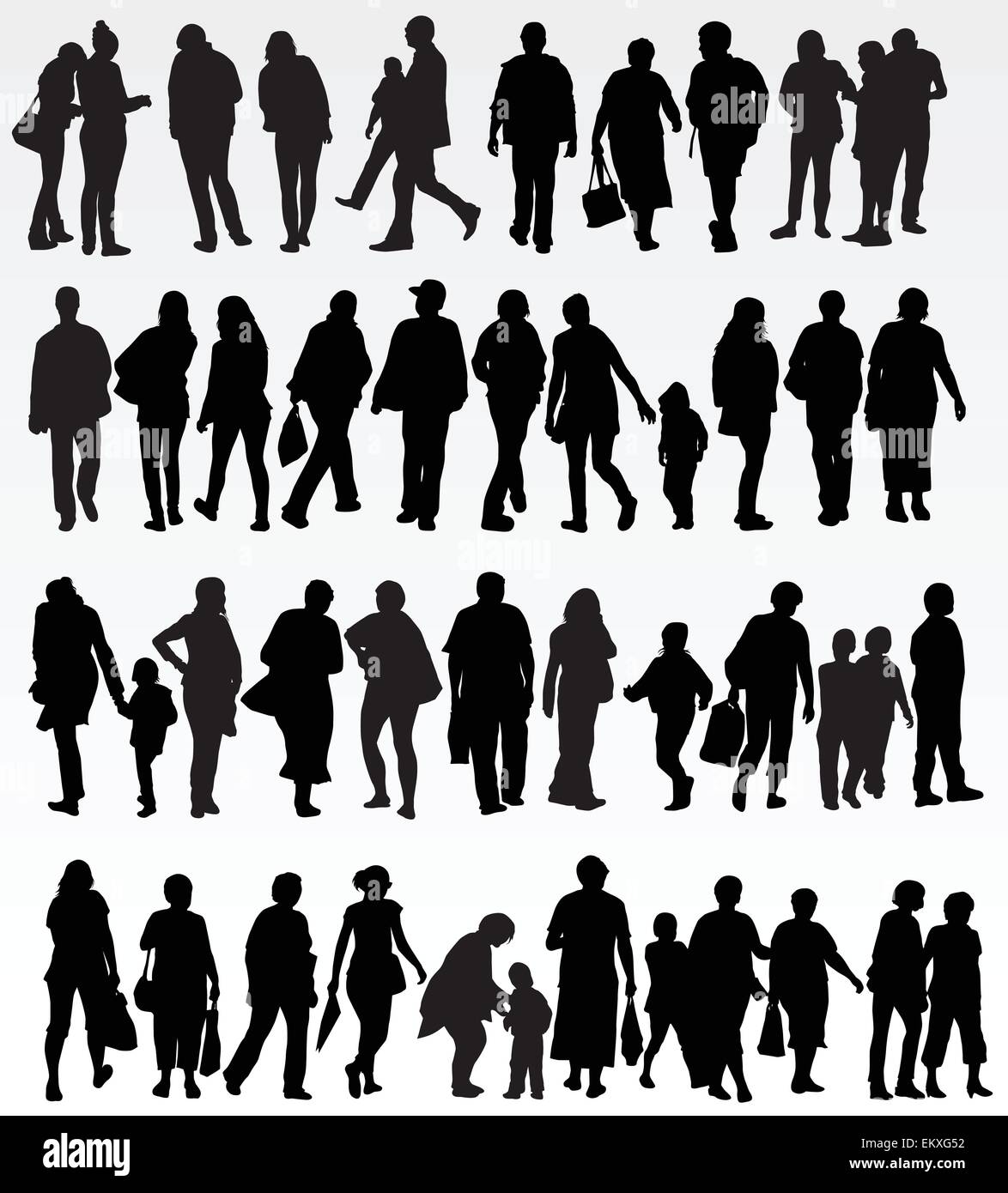Menschen Silhouetten Sammlung Stock Vektorgrafik Alamy