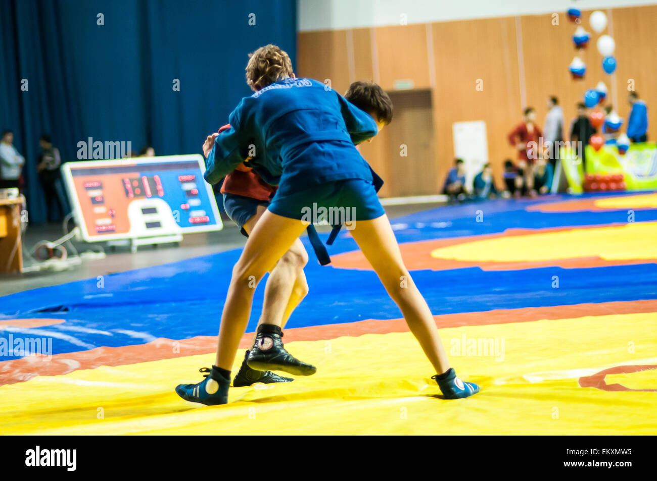 Orenburg Sambo Meisterschaft auf dem 75-Jahrestag der russischen Sambo Federation. 17.11.2013, Stadt Orenburg, südlichen Ural, Russland Stockfoto