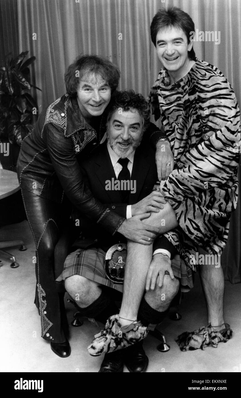 DJ Tiger Tim Stevens mit Sydney Devine & Bill McCue auf BBC, 31. Dezember 1983. Lokalen Caption