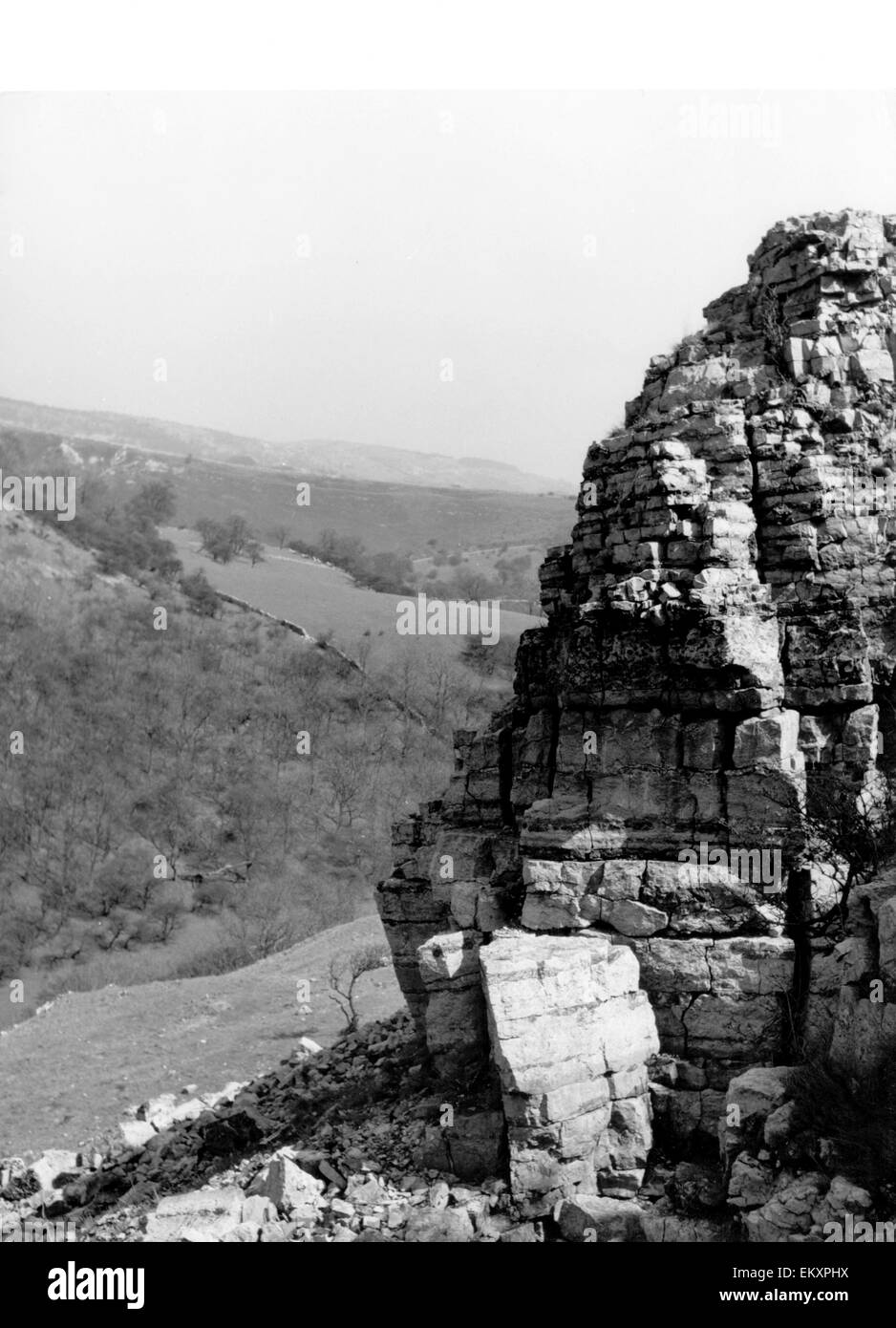 River Derwent Valley im Beeley, Derbyshire. 1970 Stockfoto