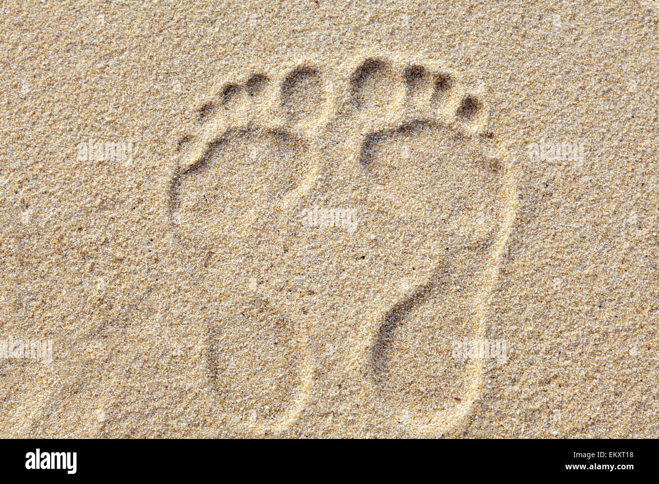 Footprint in the sand -Fotos und -Bildmaterial in hoher Auflösung – Alamy