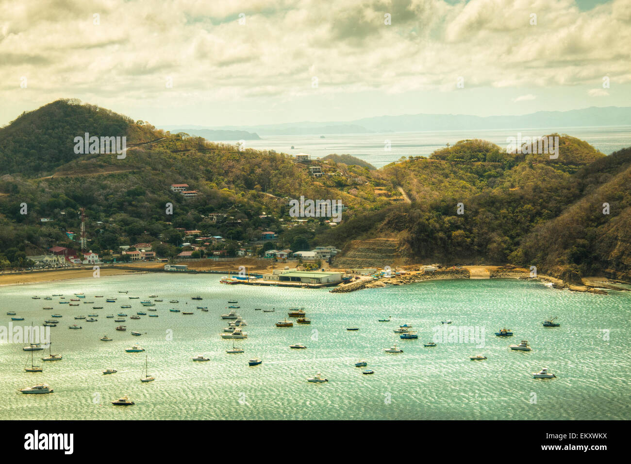 Blick über die Bucht von San Juan del Sur, Nicaragua Stockfoto