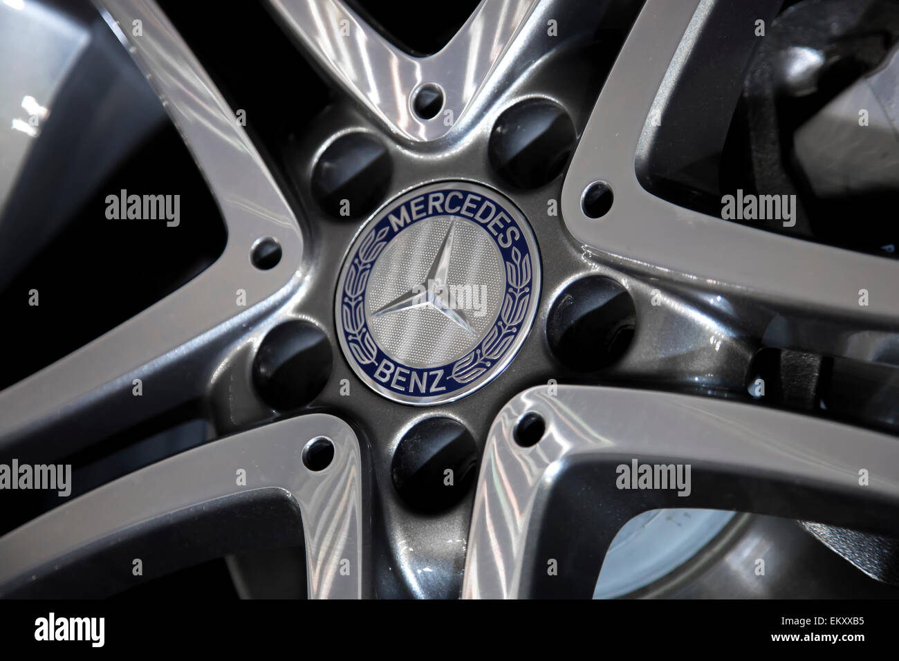 Detail der Mercedes Car in Belgrad, Serbien. Stockfoto