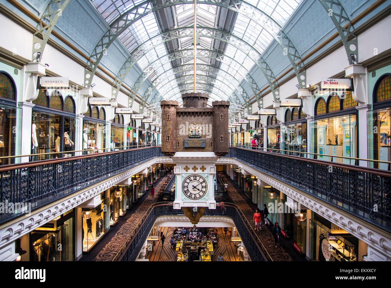 Innere des Queen Victoria Building in Sidney, Australien. Stockfoto