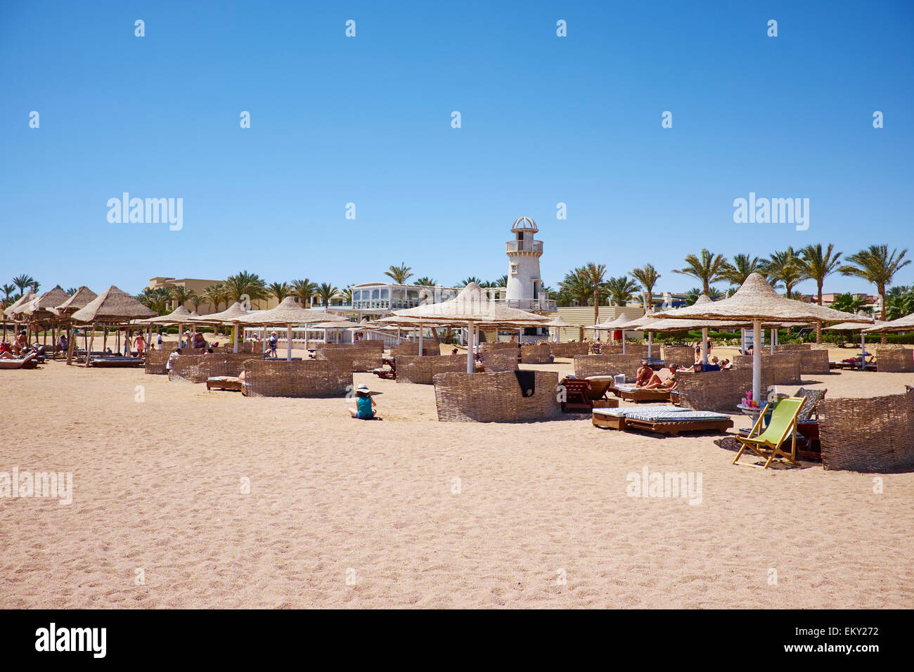 Der Strand am Roten Meer Meerenge von Tiran Sharm El Sheikh Ägypten Stockfoto