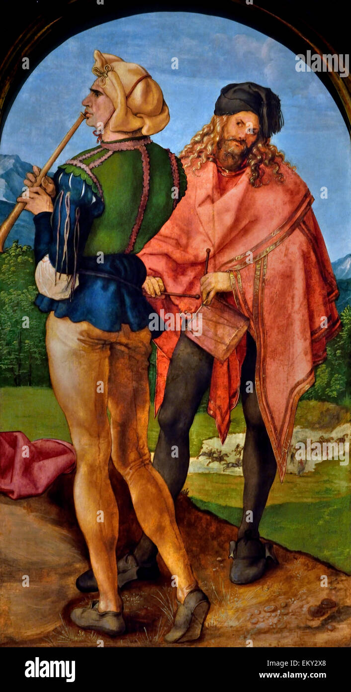 Albrecht Dürer (1471-1528 Nürnberg) Piper und Drummer 1503-1504. Deutsch Deutschland Stockfoto