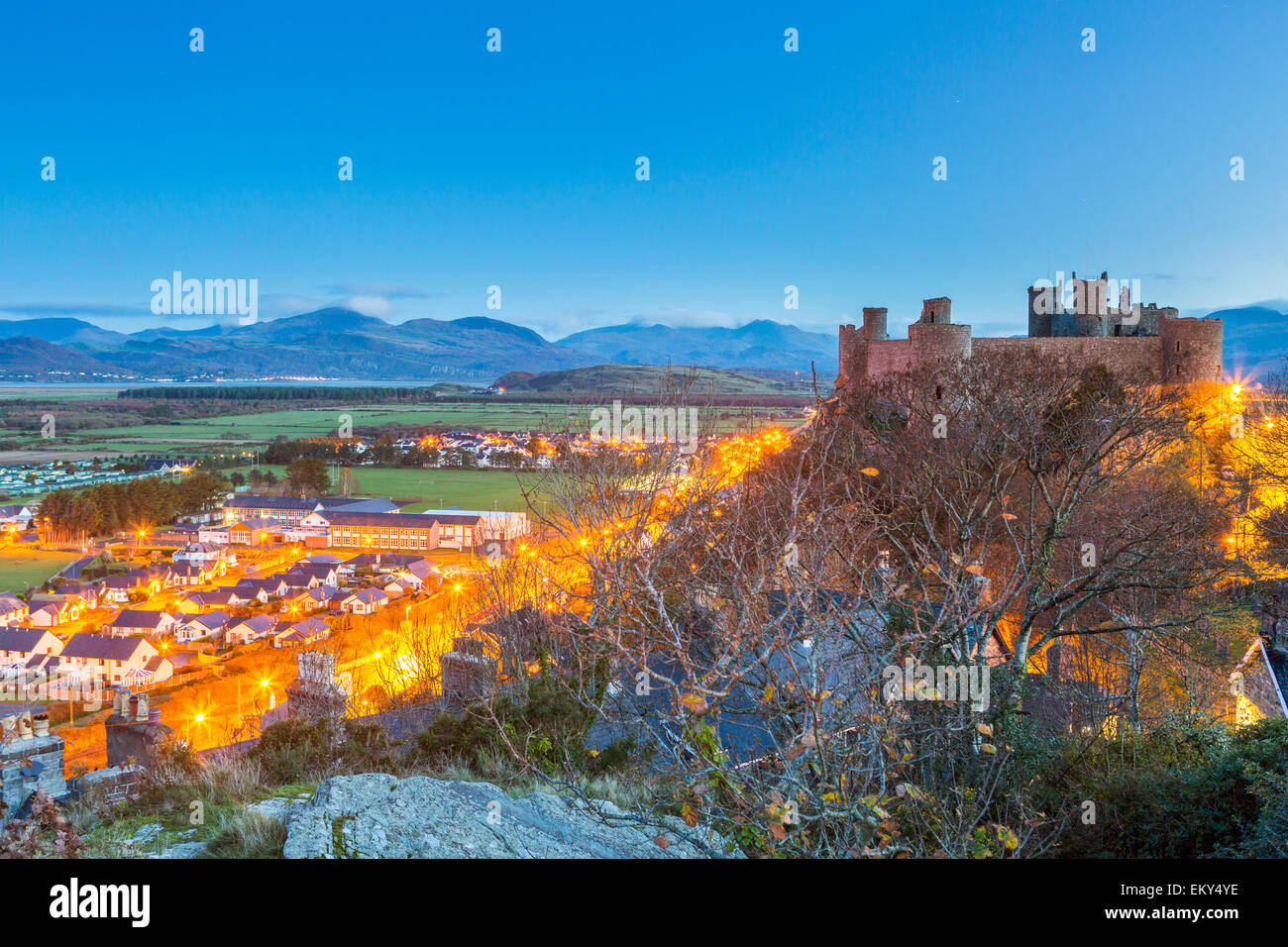 Harlech Castle, Harlech, Gwynedd, Wales, Vereinigtes Königreich, Europa. Stockfoto