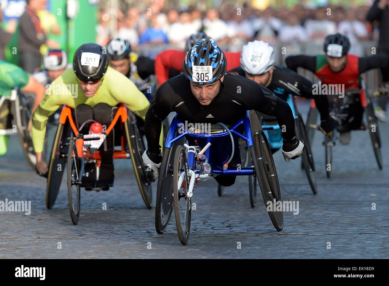 Julien Casoli - 12.04.2015 - Marathon de Paris 2015.Photo: Andre Ferreira/Icon Sport Stockfoto