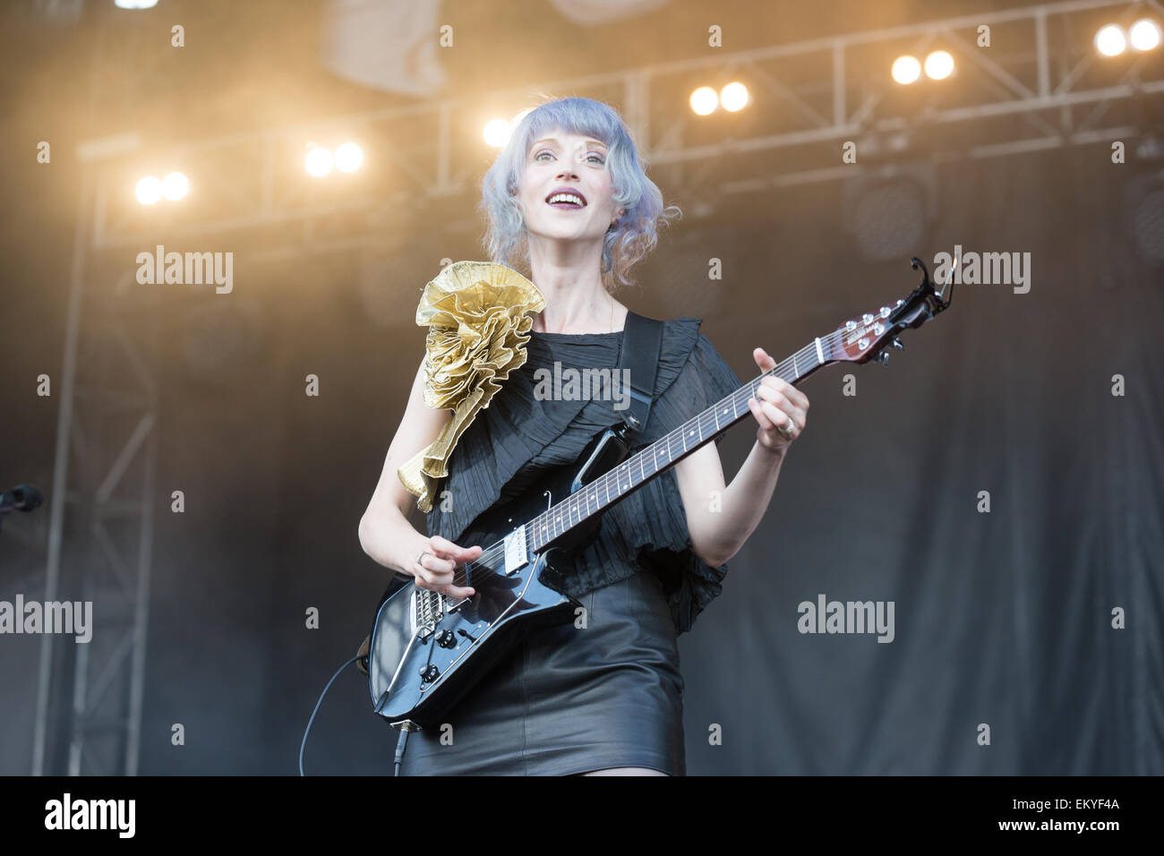 St. Vincent führt beim Austin City Limits Music Festival.  Mitwirkende: Annie Clark wo: Austin, Texas, Vereinigte Staaten, wann: 11. Oktober 2014 Stockfoto