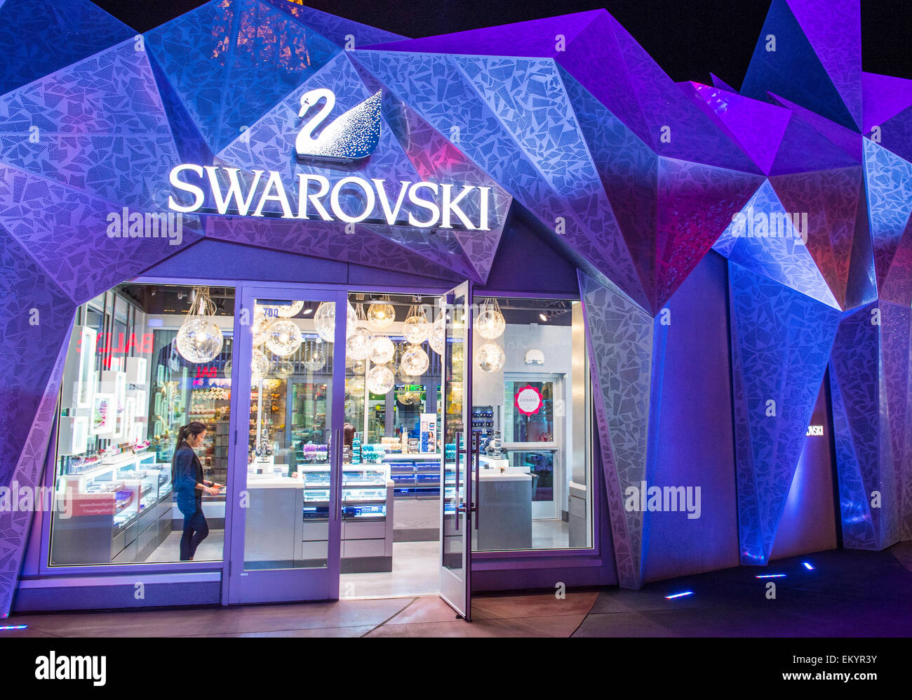 Der Swarovski Shop in Las Vegas Stockfoto