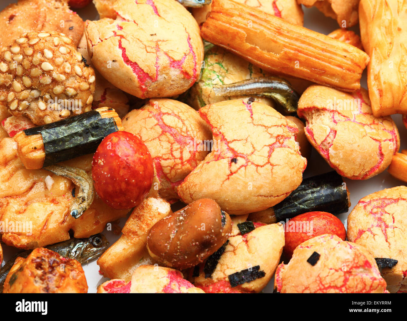 Japanische traditionelle Reis-cracker Stockfoto