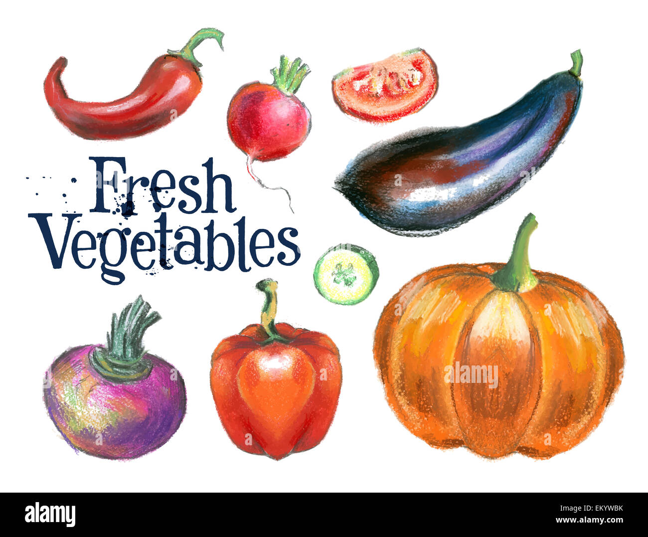 frisches Gemüse Vektor-Logo Design-Vorlage. Essen oder Gartenarbeit-Symbol. Stockfoto