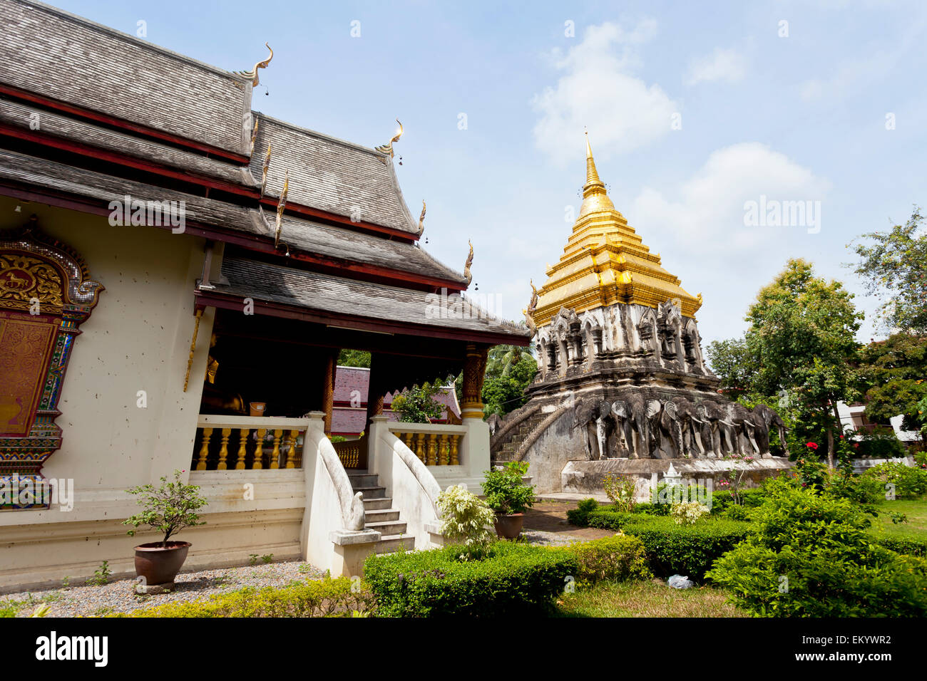 Wat Chiang Man Tempel in Chiang Mai, Thailand. Stockfoto