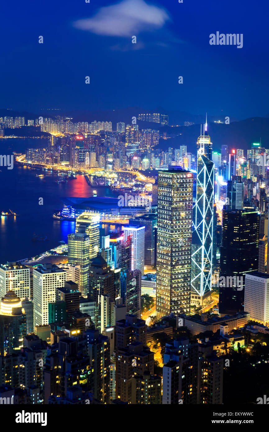 Hong Kong vom Victoria peak Stockfoto