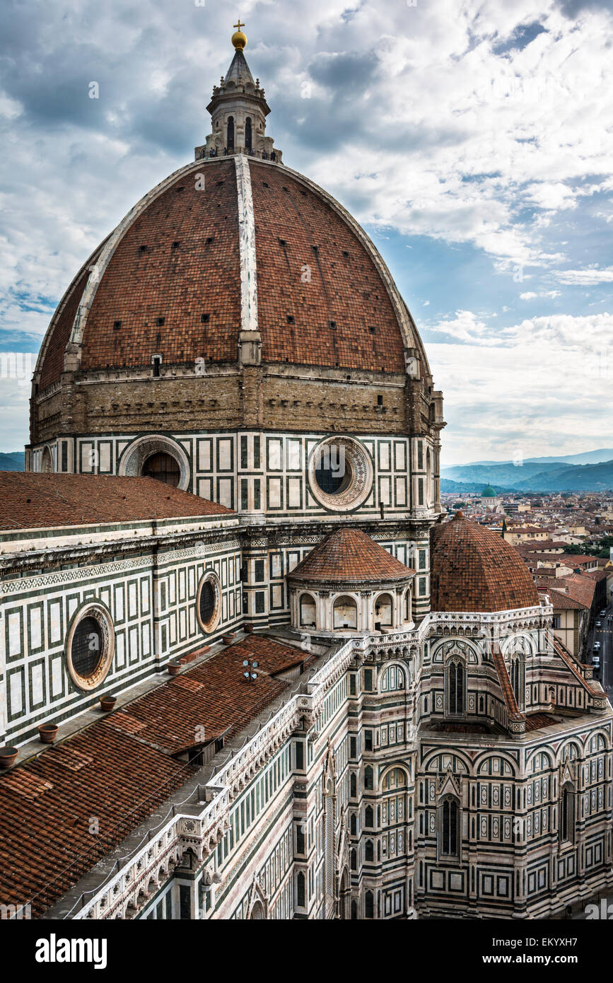 Kathedrale von Santa Maria del Fiore mit der Kuppel, Brunelleschi, UNESCO-Weltkulturerbe, Florenz, Toskana, Italien Stockfoto