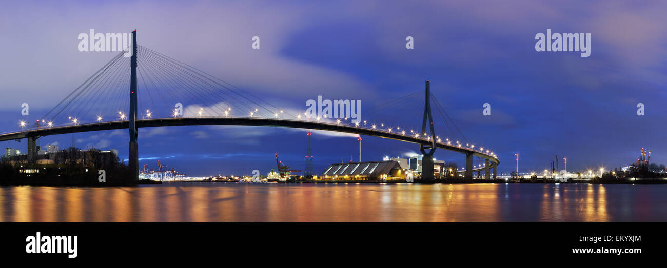 Köhlbrandbrücke, Hamburg, Deutschland Stockfoto