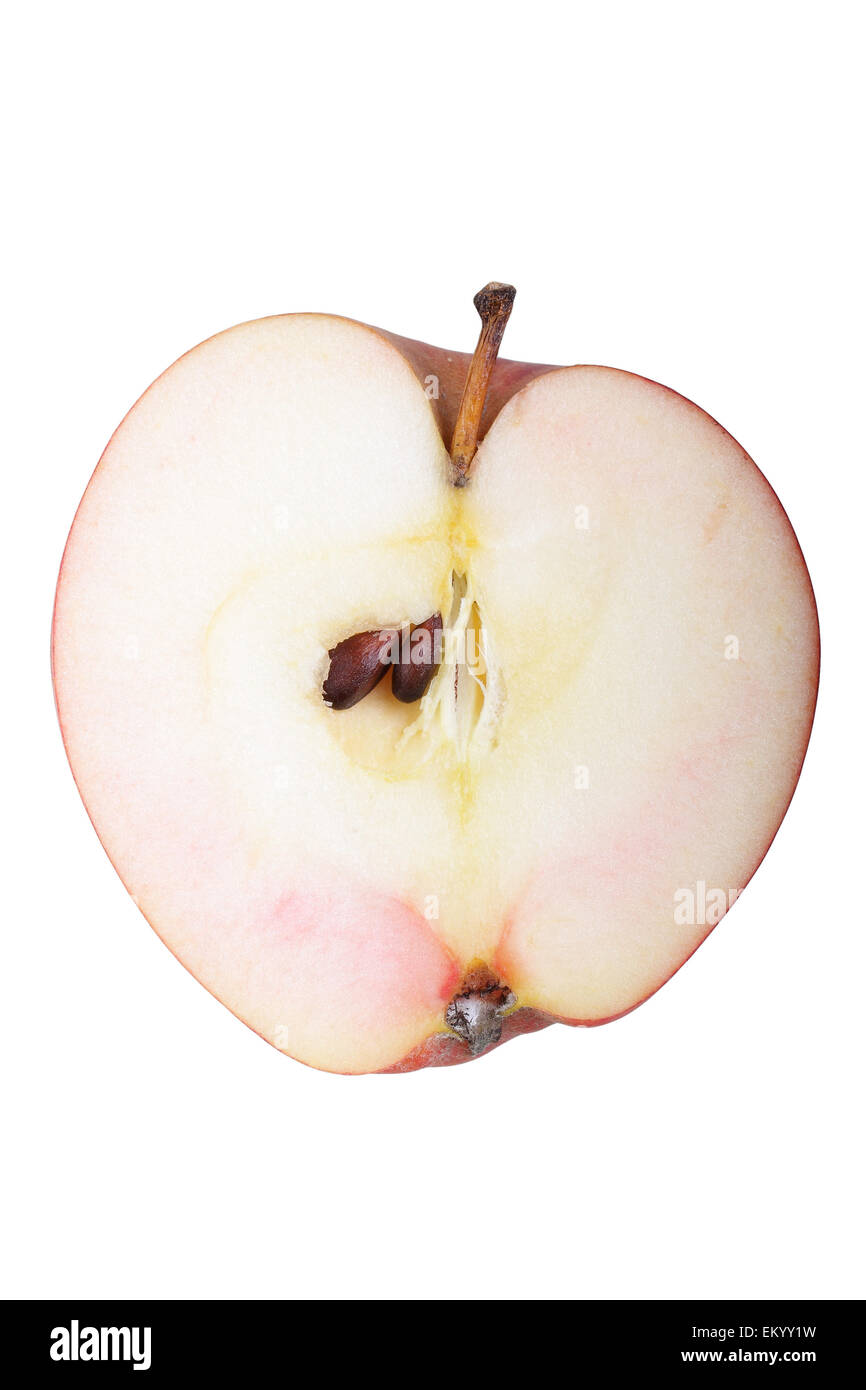Apfel Sorte Bischofs Mitra, geschnitten Stockfoto