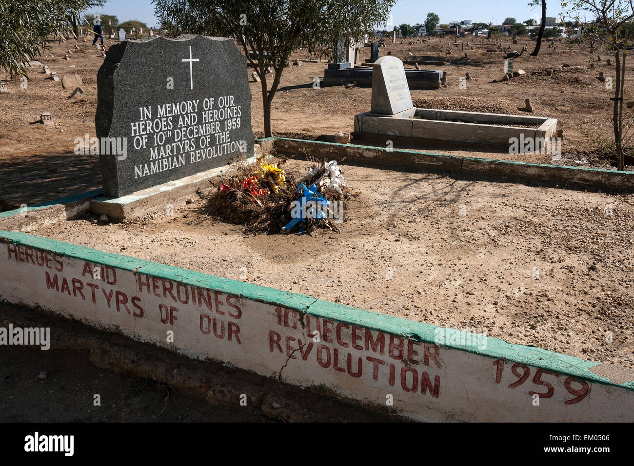 Grab zum Gedenken an die Toten der namibischen Revolution 10. Dezember 1959, Friedhof, Windhoek, Namibia Stockfoto