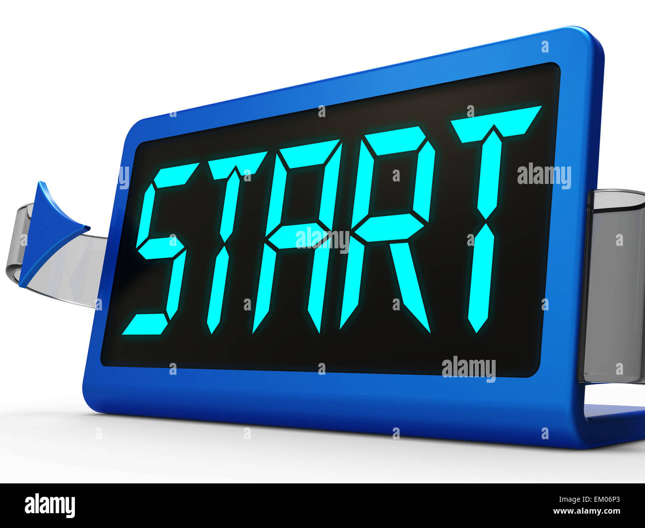 Start-Taste auf Uhr zeigt beginnend oder Aktivierung Stockfoto
