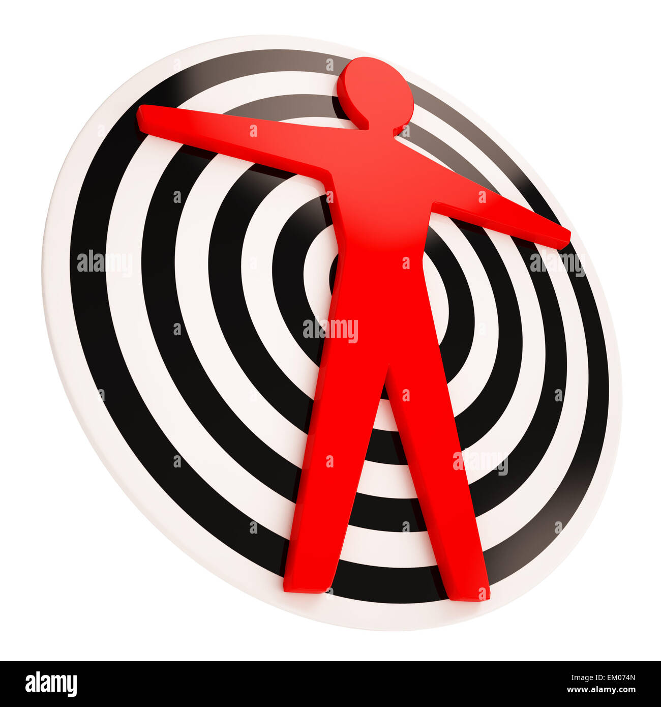 Human Target zeigt Objekt als Mann Stockfoto