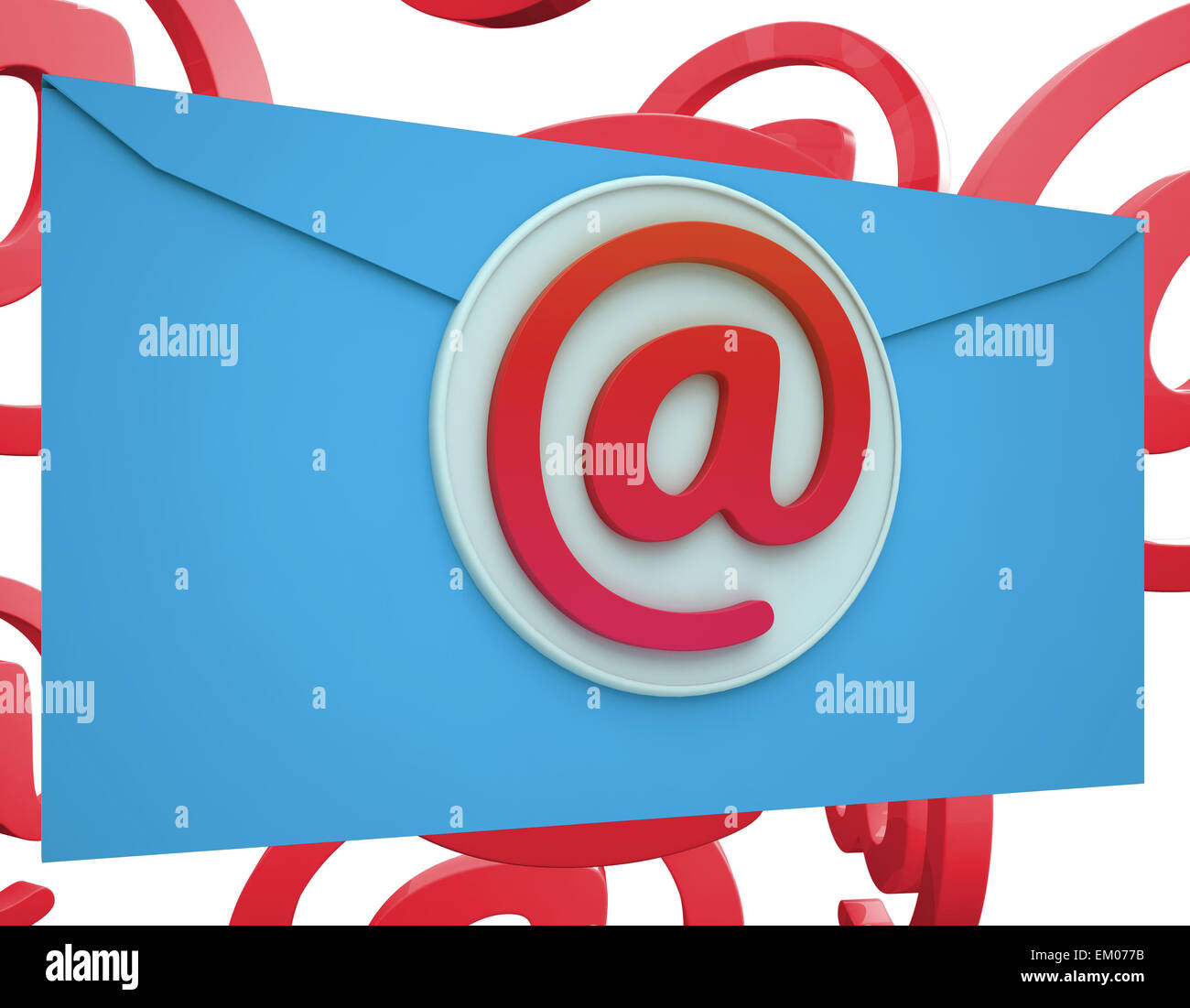 E-Mail-Symbol zeigt Online-Mailing Kommunikationsunterstützung Stockfoto